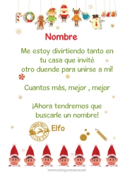 Colorear para personalizar Elfos de navidad Misión del Elfo de Navidad Cartas de elfos bromistas Carta de Llegada del Elfo Duende de Navidad extra Ideas Traviesas del Duende de Navidad