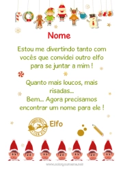 Desenho grátis Elfo de Natal Missão do Elfo de Natal Cartas de duendes travessos Carta de Chegada do Duende