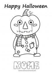 Colorazione gratuita Costume Mostro Zucca Iscrizione 