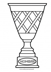 Colorear gratis Sport Copa, trofeo, medalla Competitions and Rewards