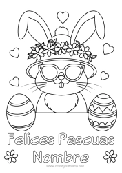 Dibujo libre Conejo Huevos de Pascua Pascua de Resurrección Mensaje de 