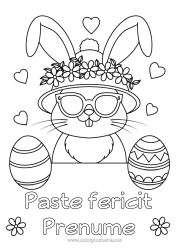 Desen liber de colorat Iepure Ouă de Paște Paște 