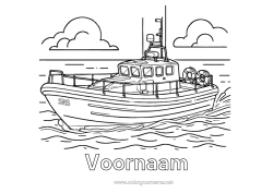 Gratis tekening Voertuigen Boot Maritieme voertuigen Nood- en hulpvoertuigen