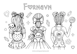 Gratis fargelegging Godteri Jente Venn, Venninne