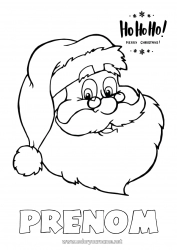 Coloriage gratuit Père Noël Noël 