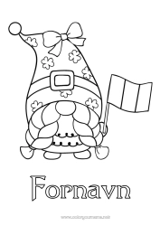 Gratis farvelægning Irland Gnomes Flag