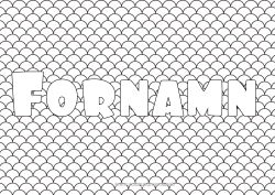 Gratis färgläggning Hav Utsmyckat namn Zentangle Geometriska former Dekorativ bakgrund