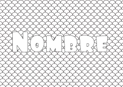 Colorear gratis Mar Nombre decorado Zentangle Formas geométricas Fondo decorativo