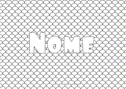 Desenho grátis Mar Nome decorado Zentangle Formas geométricas Fundo decorativo