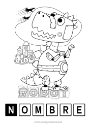 Colorear gratis Robot Dinosaurios Animales