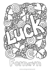 Gratis tegning Mandala Sjanse Klover