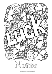 Free coloring Mandala Luck Clover