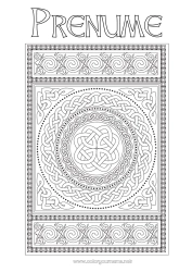 Desen liber de colorat Mandala Irlanda Sărbătoarea Sfântului Patrick Desene de colorat complexe Celtic