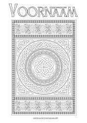 Gratis tekening Mandala Ierland Saint Patrick's Day Complex Kleurplaten Keltisch