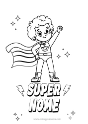 Desenho para personalizar Menino Herói Emblema super