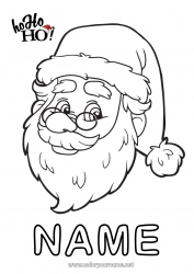 Free coloring Santa Claus Christmas