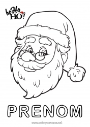 Coloriage gratuit Père Noël Noël