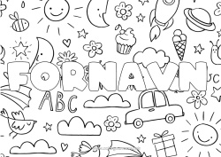 Gratis tegning Dekoreret navn Doodle Dekorativ baggrund
