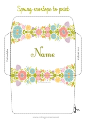 Free drawing Flowers Spring Print envelope