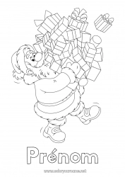 Dessin gratuit Cadeaux Père Noël Noël