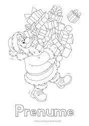 Desen liber de colorat Cadouri Moș Crăciun Crăciun