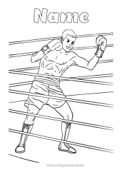 Colouring to customise Sport Combat Sports Boxing Combat