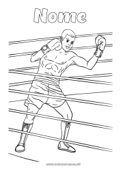 Desenho grátis Esporte Esportes de Combate Boxe Combate