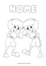 Desenho para personalizar Esporte Esportes de Combate Boxe Combate