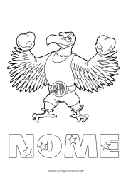 Disegno gratuito Sport Animale Campione Sport di combattimento Aquila Boxe