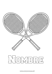 Colorear gratis Tenis Deportes de raqueta Raqueta