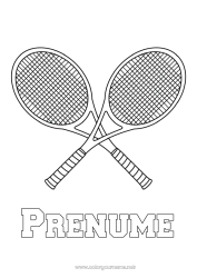 Desen liber de colorat Sport Tenis Sporturi cu rachete Rachetă