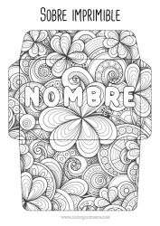 Dibujo libre Suerte Trébol Día de San Patricio Sobre Dibujos complejos para colorear Zentangle Sobre para imprimir