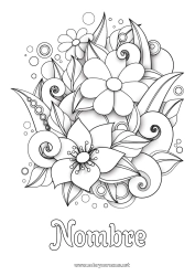 Dibujo libre Flores Dibujos intermedios para colorear