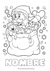Colorear para personalizar Papá Noel Navidad Capucha Juguetes Juegos y juguetes