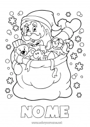 Disegno gratuito Babbo Natale Natale Sacca Giocattoli Giochi e giocattoli