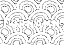 Gratis färgläggning Utsmyckat namn Påskägg Zentangle Ägg