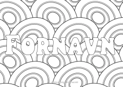 Gratis fargelegging Dekorert navn Påskeegg Zentangle Egg