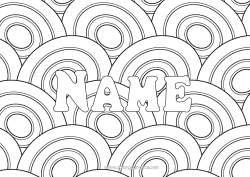 Colouring to customise Decorated Name Easter Eggs Zentangle Egg