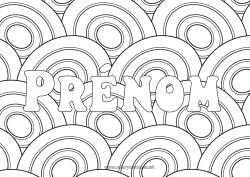 Coloriage à personnaliser Nom décoré Oeufs de Pâques Zentangle Oeuf