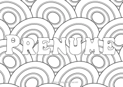 Pagină de colorat gratuită Nume decorat Ouă de Paște Zentangle Ouă
