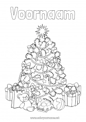 Gratis tekening Cadeaus Kerstboom Kerstmis Speelgoed Spellen en speelgoed