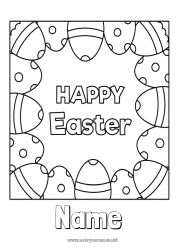 Free coloring Easter eggs Easter 