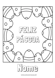 Desenho grátis Ovos de Páscoa Páscoa 