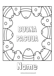 Disegno gratuito Uova di Pasqua Pasqua Messaggio di 