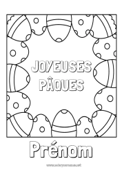 Coloriage gratuit Oeufs de Pâques Pâques 