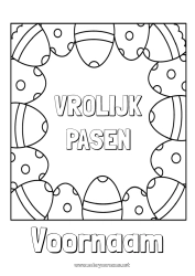 Gratis tekening Paaseieren Pasen 