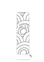 Child coloring page Spring Easter eggs Easter Bookmark Zentangle Geometric shapes