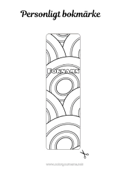 Färgläggningssida att anpassa Vår Påskägg Påsk Bokmärke Zentangle Geometriska former