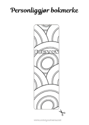 Gratis fargelegging Vår Påskeegg Påske Bokmerke Zentangle Geometriske former