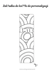 Kolorowanka dla dziecka Wiosna Jajka wielkanocne Wielkanoc Zakładka do książki Zentangle Formy geometryczne